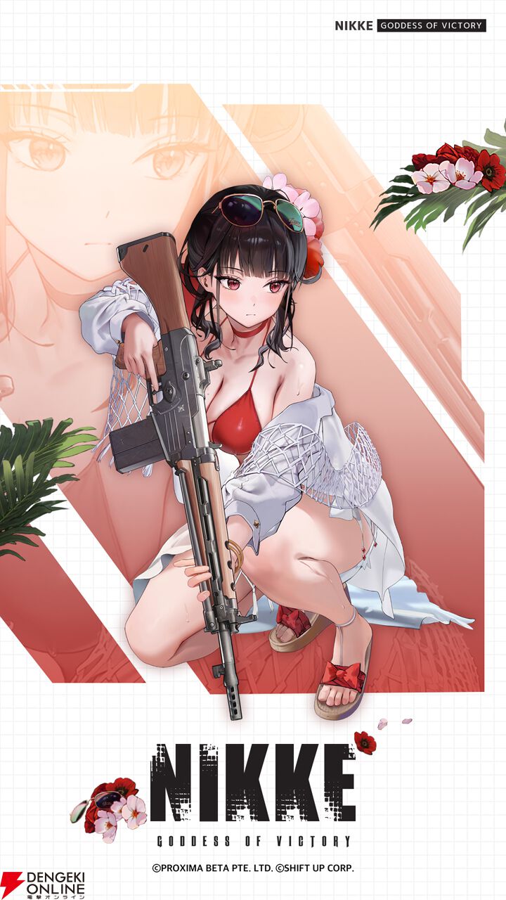 NIKKE』新ニケ・水着サクラの無修正イラストが公開。デザインは