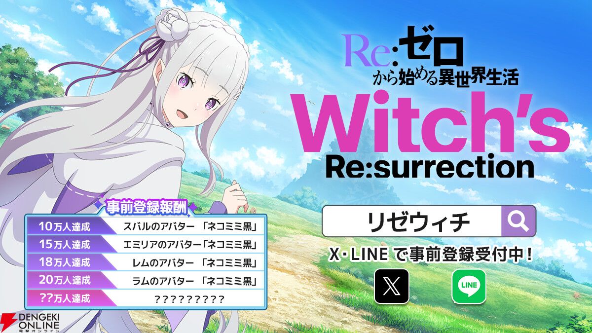 TVアニメ『Re：ゼロから始める異世界生活』が『白猫プロジェクト