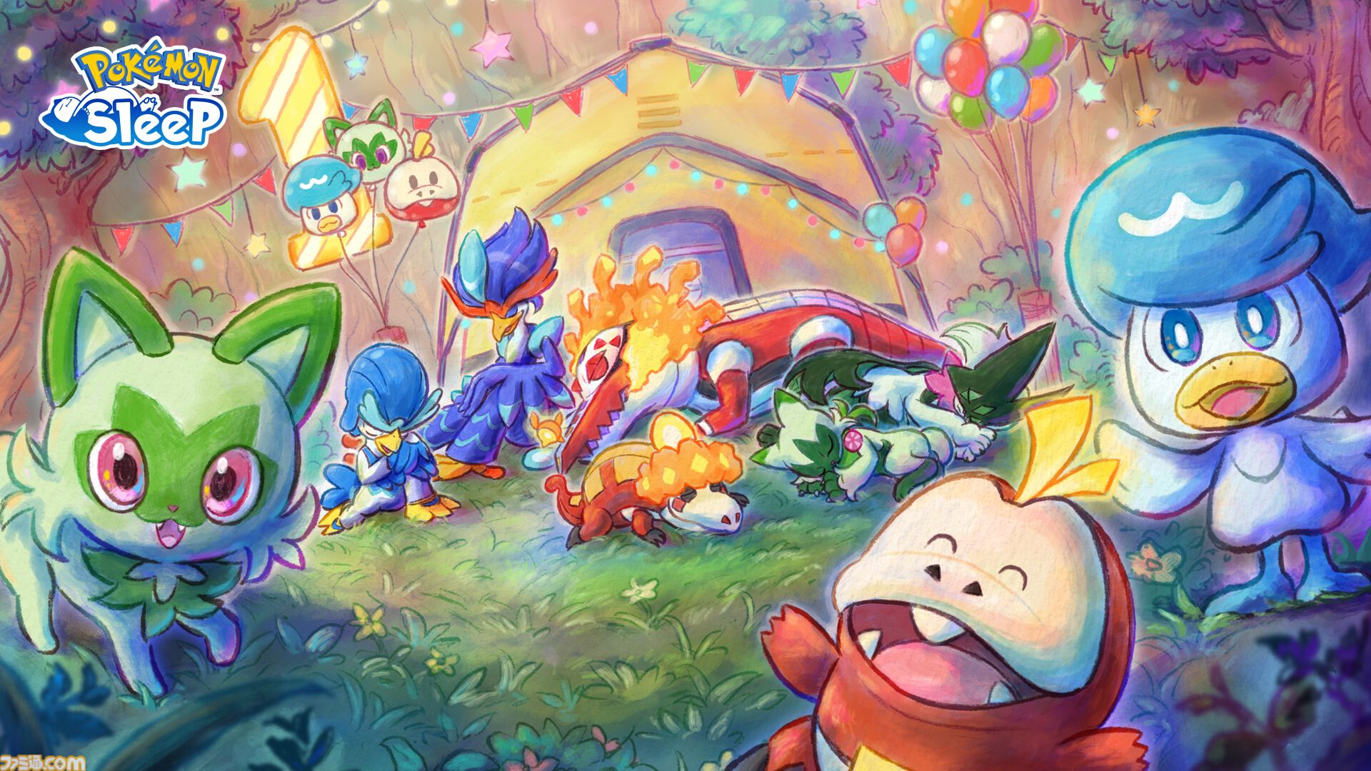 『ポケモンスリープ』ニャオハ・ホゲータ・クワッスたちの寝顔が見られる！ リリース1周年を記念したイベントが7月15日より開催