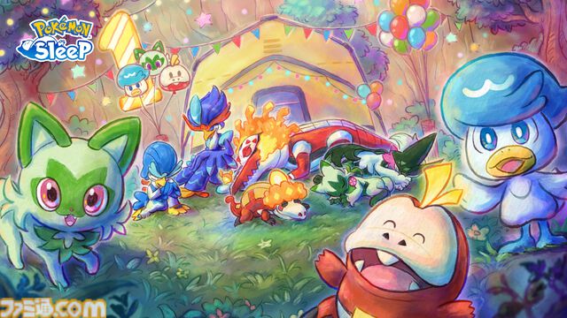 『ポケモンスリープ』ニャオハ・ホゲータ・クワッスたちの寝顔が見られる！ リリース1周年を記念したイベントが7月15日より開催