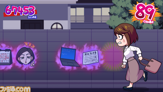 ムカつくヤツらの幻影をブチ壊す『マジギレ限界OLちゃん』Steamページが公開。ぶつかりおじさん・生意気な後輩などの幻影をリズムよく殴り飛ばせ