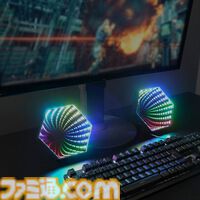部屋にゲーミング空間を生み出すLED搭載の卓上＆壁掛けミラーが発売。音を感知して点灯する6種の音楽モードも搭載