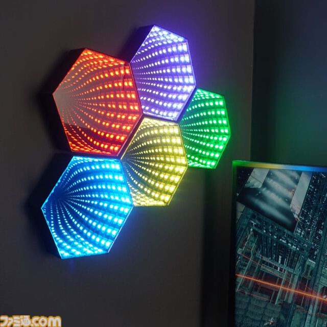 部屋にゲーミング空間を生み出すLED搭載の卓上＆壁掛けミラーが発売。音を感知して点灯する6種の音楽モードも搭載