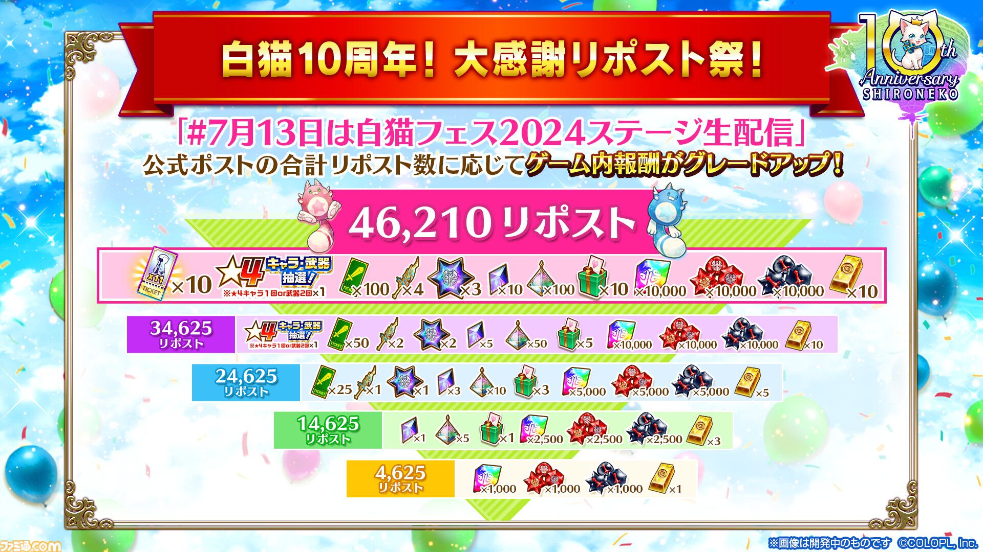 『白猫プロジェクト』10周年記念イベント