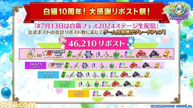 『白猫プロジェクト』10周年記念イベント