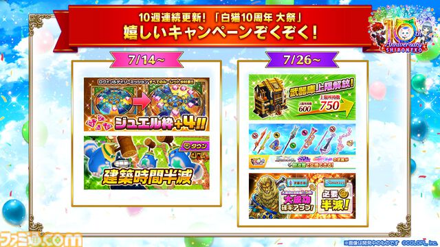 『白猫プロジェクト』10周年記念イベント