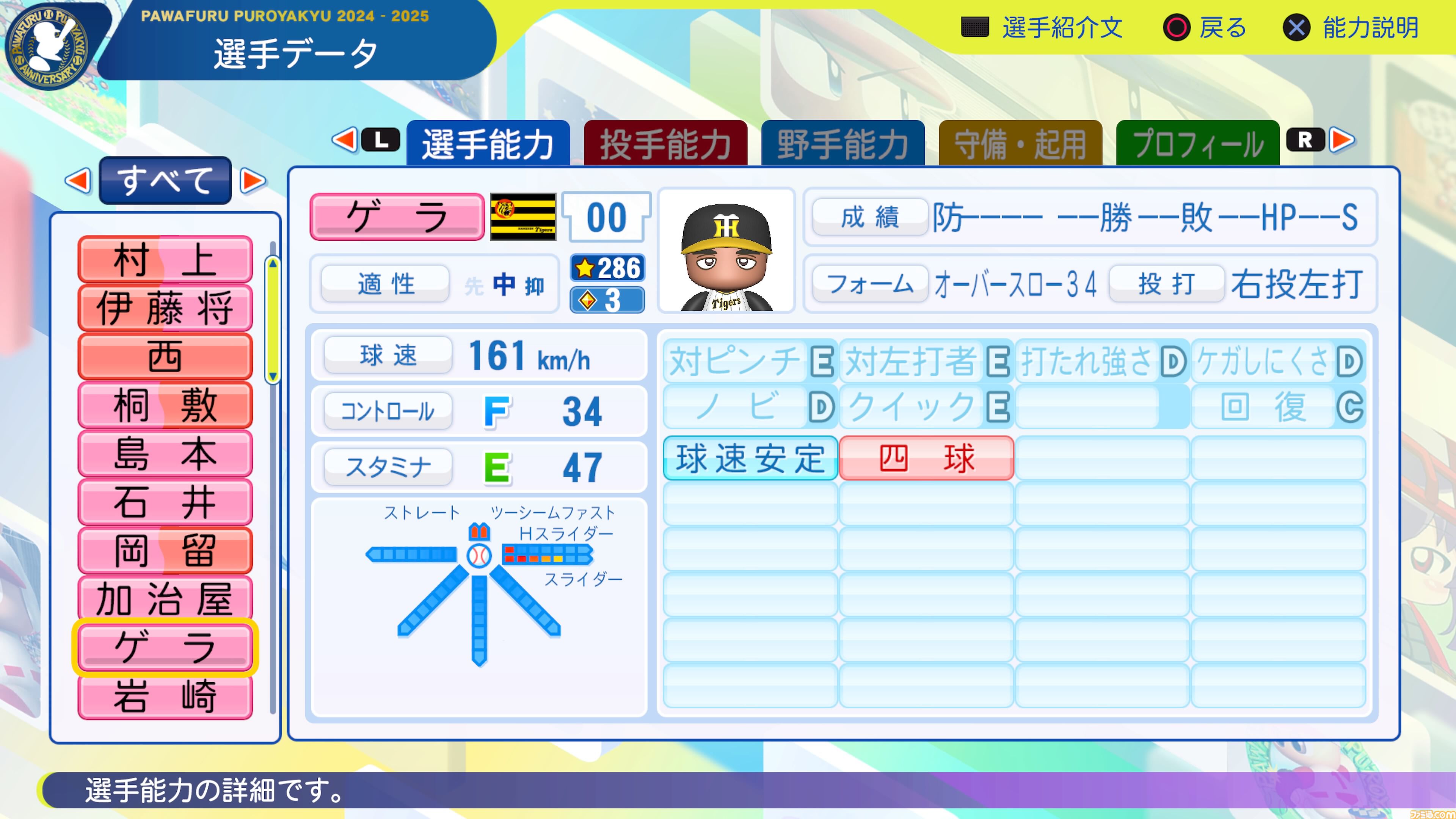 パワプロ2024』阪神タイガース選手能力一覧 | ゲーム・エンタメ最新