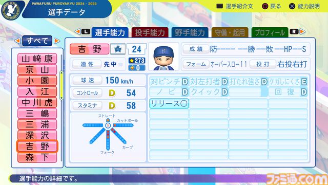 『パワプロ2024』横浜DeNAベイスターズ選手能力一覧