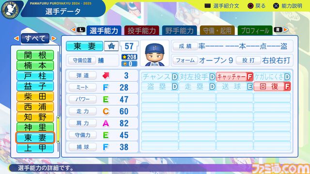 『パワプロ2024』横浜DeNAベイスターズ選手能力一覧