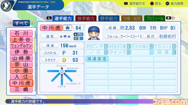 『パワプロ2024』横浜DeNAベイスターズ選手能力一覧