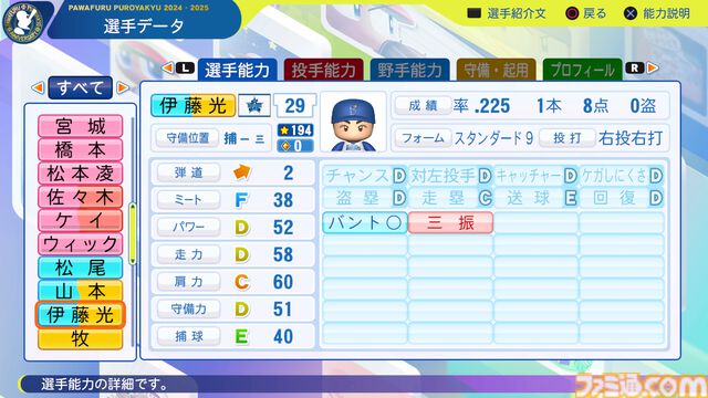 『パワプロ2024』横浜DeNAベイスターズ選手能力一覧