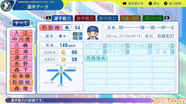 『パワプロ2024』横浜DeNAベイスターズ選手能力一覧