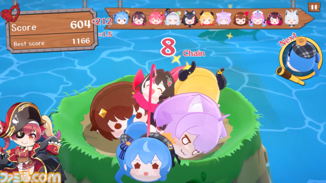 マリン船長が主役のパズルゲーム『ホロライブ お宝マウンテン』Steamで2024年夏に配信。3Dのホロメンを積み上げてハイスコアを目指そう