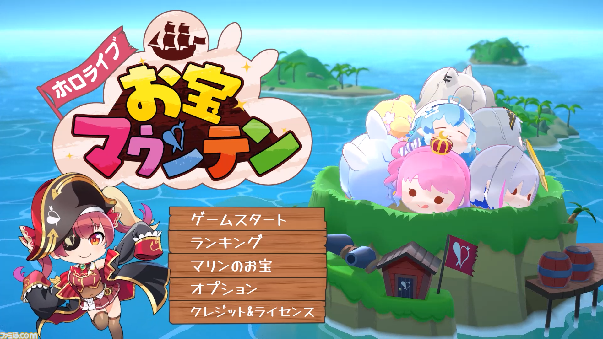 マリン船長が主役のパズルゲーム『ホロライブ お宝マウンテン』Steamで