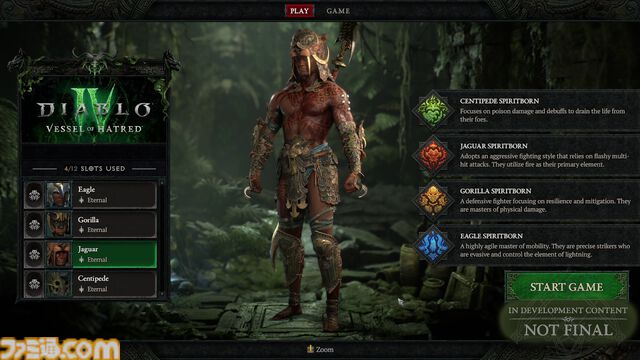 『ディアブロ4』新クラス“スピリットボーン”先行体験リポート＆インタビュー。4体の守護精霊の力を借りた近接も遠距離もいけるハイブリッド型クラス！