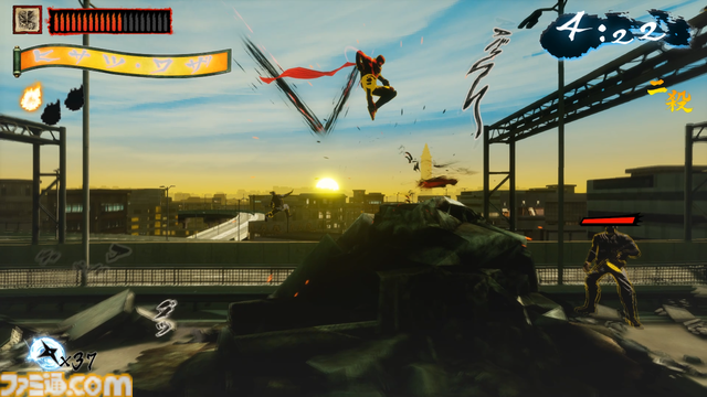 『ニンジャスレイヤー ネオサイタマ炎上』先行レビュー。コミック調の横スクロールハイスピードニンジャアクション活劇。ぶっ飛んだ演出とお手軽爽快アクションが光る、新時代のニンジャゲー！