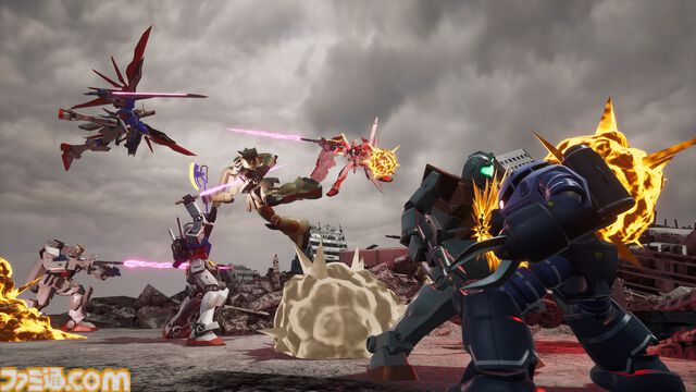『ガンダムブレイカー4』ジオラマモードは戦闘エフェクトや弾痕加工、オブジェクトの配置まで自由自在。自分だけの戦場やシチュエーションを作り出せる