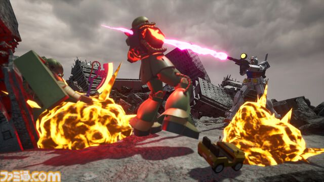 『ガンダムブレイカー4』ジオラマモードは戦闘エフェクトや弾痕加工、オブジェクトの配置まで自由自在。自分だけの戦場やシチュエーションを作り出せる