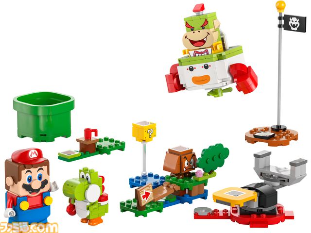 『スーパーマリオワールド』ヨッシーに乗るマントマリオのレゴが10月1日に発売。ヨッシーの舌を出し入れ可