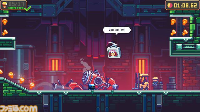 ドット絵2Dアクション『BZZZT: バズボット！』が日本語対応。小さいAIロボが未来の世界でダッシュやギミックを使い激ムズステージを突き進む