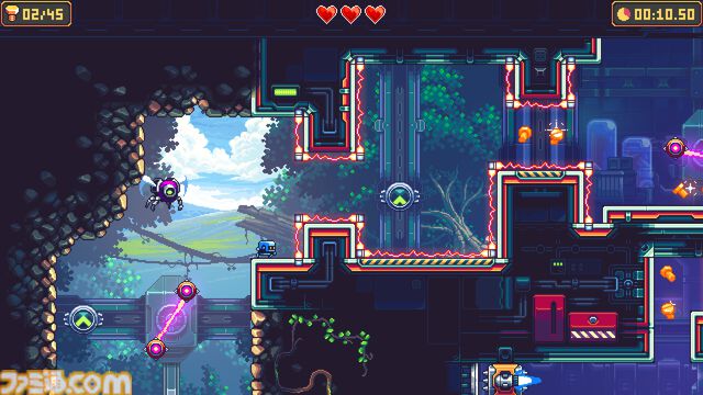 ドット絵2Dアクション『BZZZT: バズボット！』が日本語対応。小さいAIロボが未来の世界でダッシュやギミックを使い激ムズステージを突き進む