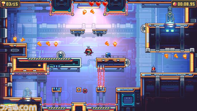 ドット絵2Dアクション『BZZZT: バズボット！』が日本語対応。小さいAIロボが未来の世界でダッシュやギミックを使い激ムズステージを突き進む