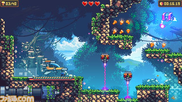 ドット絵2Dアクション『BZZZT: バズボット！』が日本語対応。小さいAIロボが未来の世界でダッシュやギミックを使い激ムズステージを突き進む