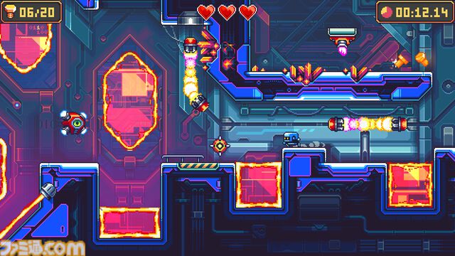 ドット絵2Dアクション『BZZZT: バズボット！』が日本語対応。小さいAIロボが未来の世界でダッシュやギミックを使い激ムズステージを突き進む