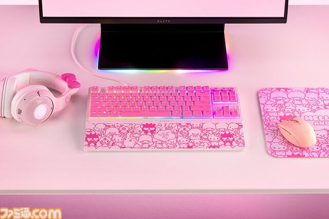 【Razer×サンリオ】ピンクでかわいい“ハローキティ”モチーフのゲーミングガジェットが登場。日本では現在(7/29)キーボードのみ購入可能