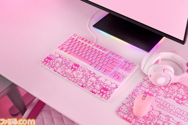 【Razer×サンリオ】ピンクでかわいい“ハローキティ”モチーフのゲーミングガジェットが登場。日本では現在(7/29)キーボードのみ購入可能