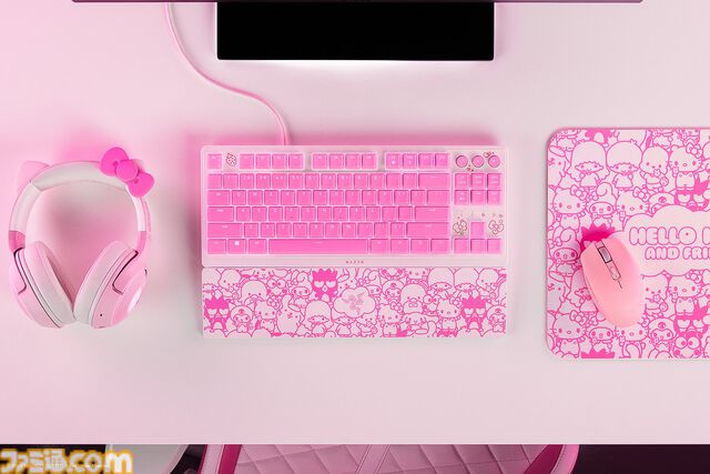 【Razer×サンリオ】ピンクでかわいい“ハローキティ”モチーフのゲーミングガジェットが登場。日本では現在(7/29)キーボードのみ購入可能