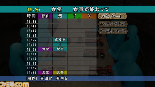 『かまいたちの夜×3（トリプル）』完結編では4人の視点で物語が進行。特定の主人公の選択によって別主人公の物語が進展