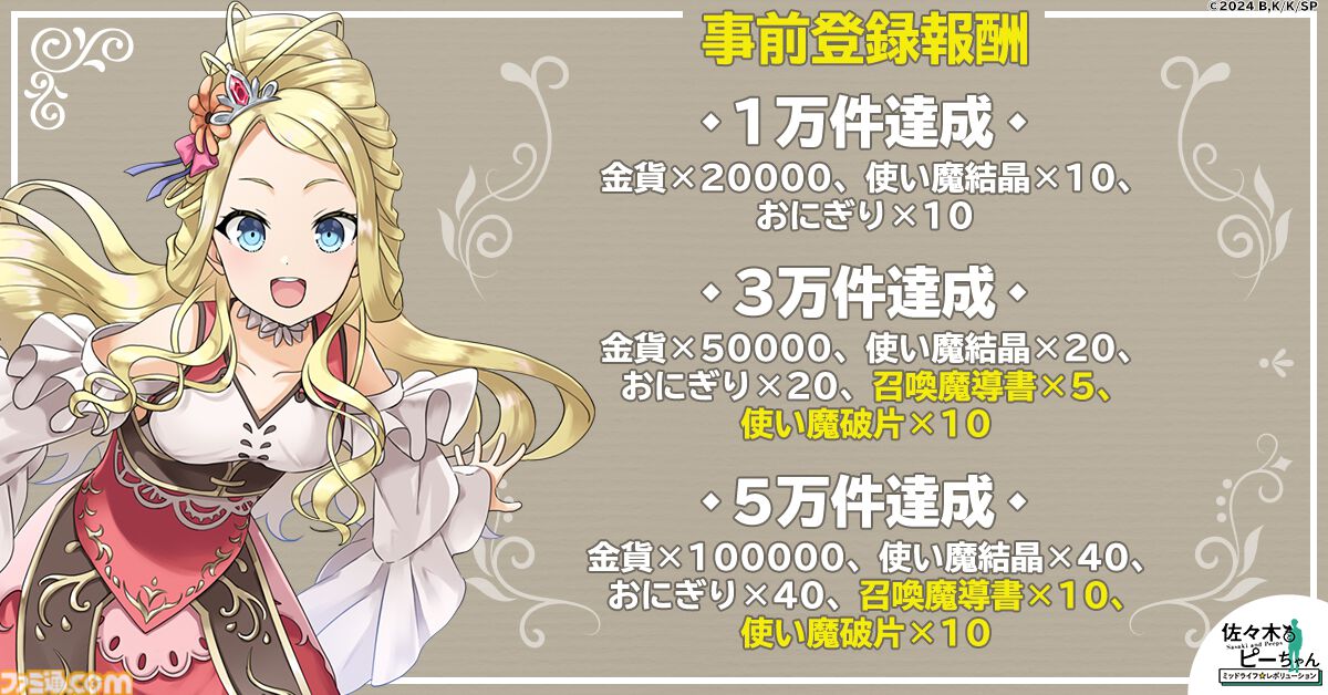 佐々木とピーちゃん ミッドライフレボリューション』事前登録者を対象