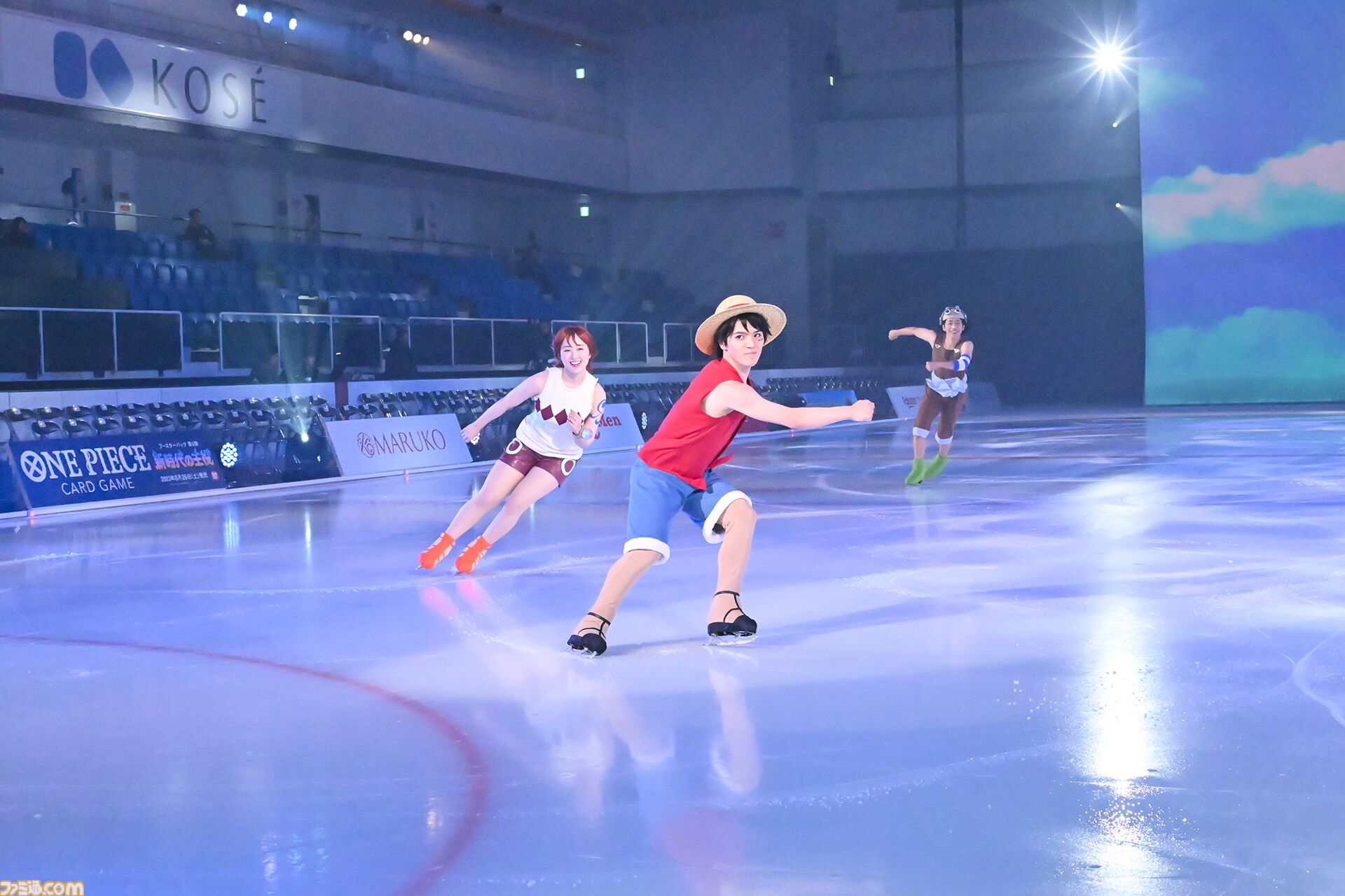 『ワンピース・オン・アイス』宇野昌磨さんとゲーマー4人がきゃっきゃする記事。殴る蹴るには物理法則が邪魔