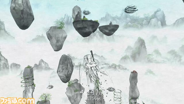 『点睛（TENSEI）』Switch/PS5/Xbox/iOS版が発売。水墨画風の世界を筆でなぞるように跳ぶリラックス禅アクション