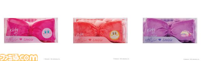 『星のカービィ』フェイス型ケースのリップバーム、肌触り抜群のヘアバンドが登場。Lovisiaとのコラボ商品が8月13日より先行発売