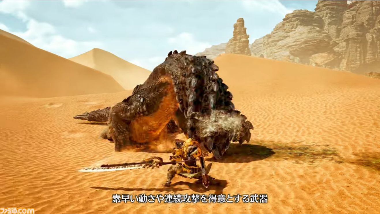 『モンハンワイルズ』太刀の武器紹介動画が公開。特定の攻撃をヒットさせると錬気ゲージの段階が上昇。納刀からカウンター、気刃兜割のシーンも