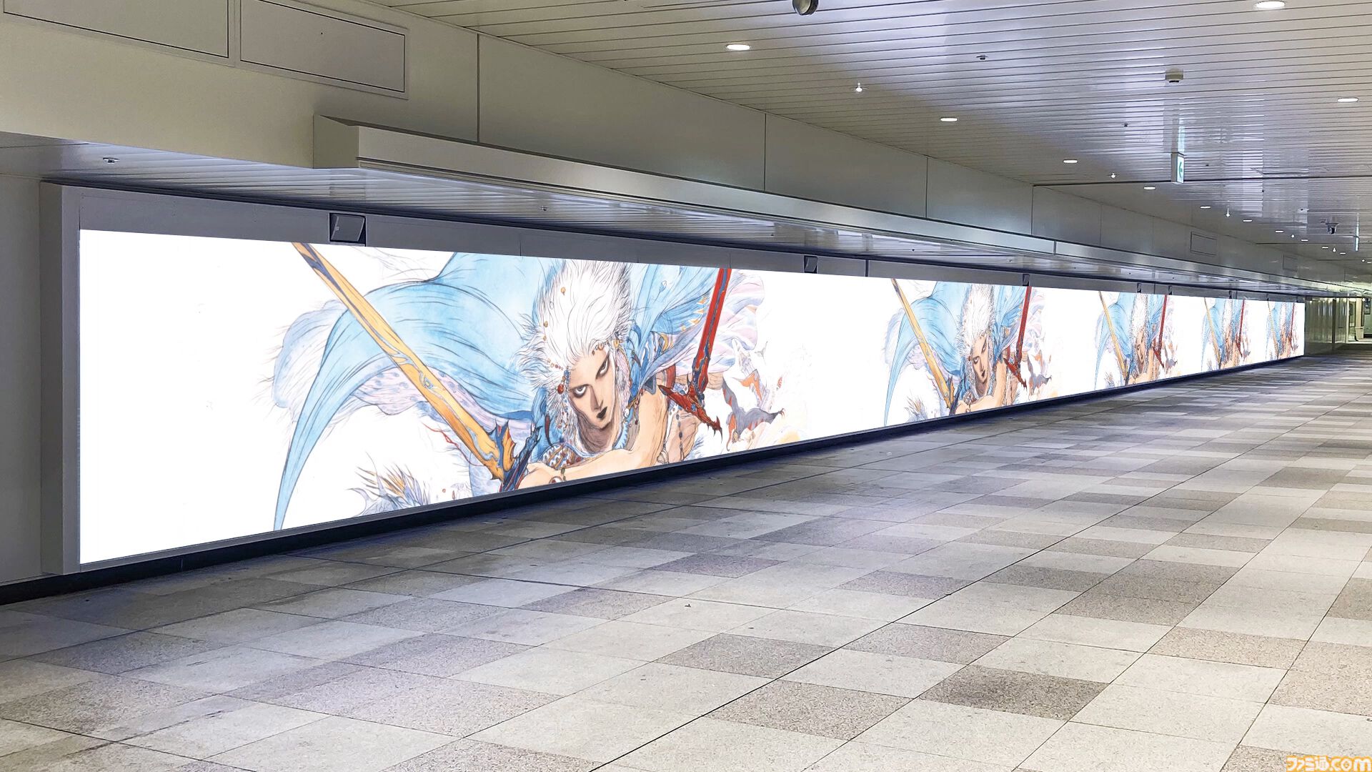 『FF ピクセルリマスター』のキャラクターたちが新宿駅に登場。シリーズ全作品の魅力を詰め込んだスペシャルムービーを放映中