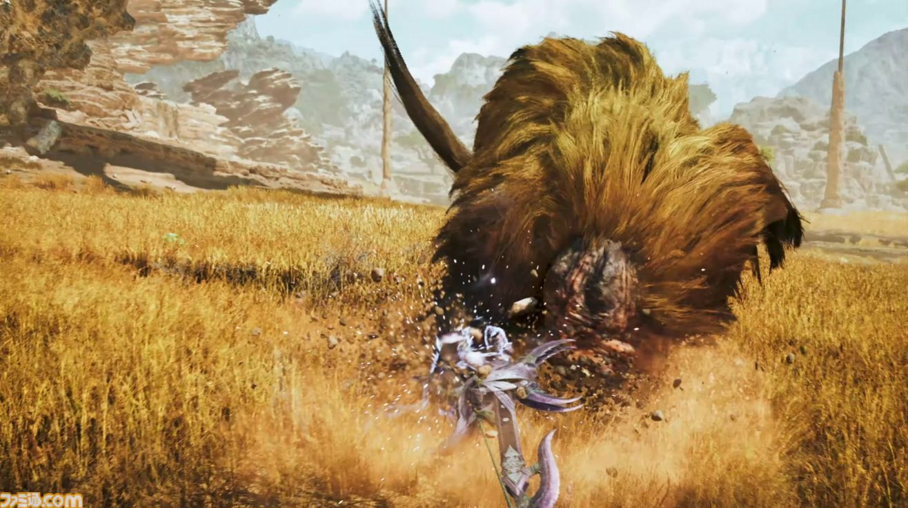 『モンハンワイルズ』スラッシュアックスの武器紹介動画が公開。斧モードと剣モードのふたつのモードを使い分けながら狩猟。カウンター技らしきシーンも