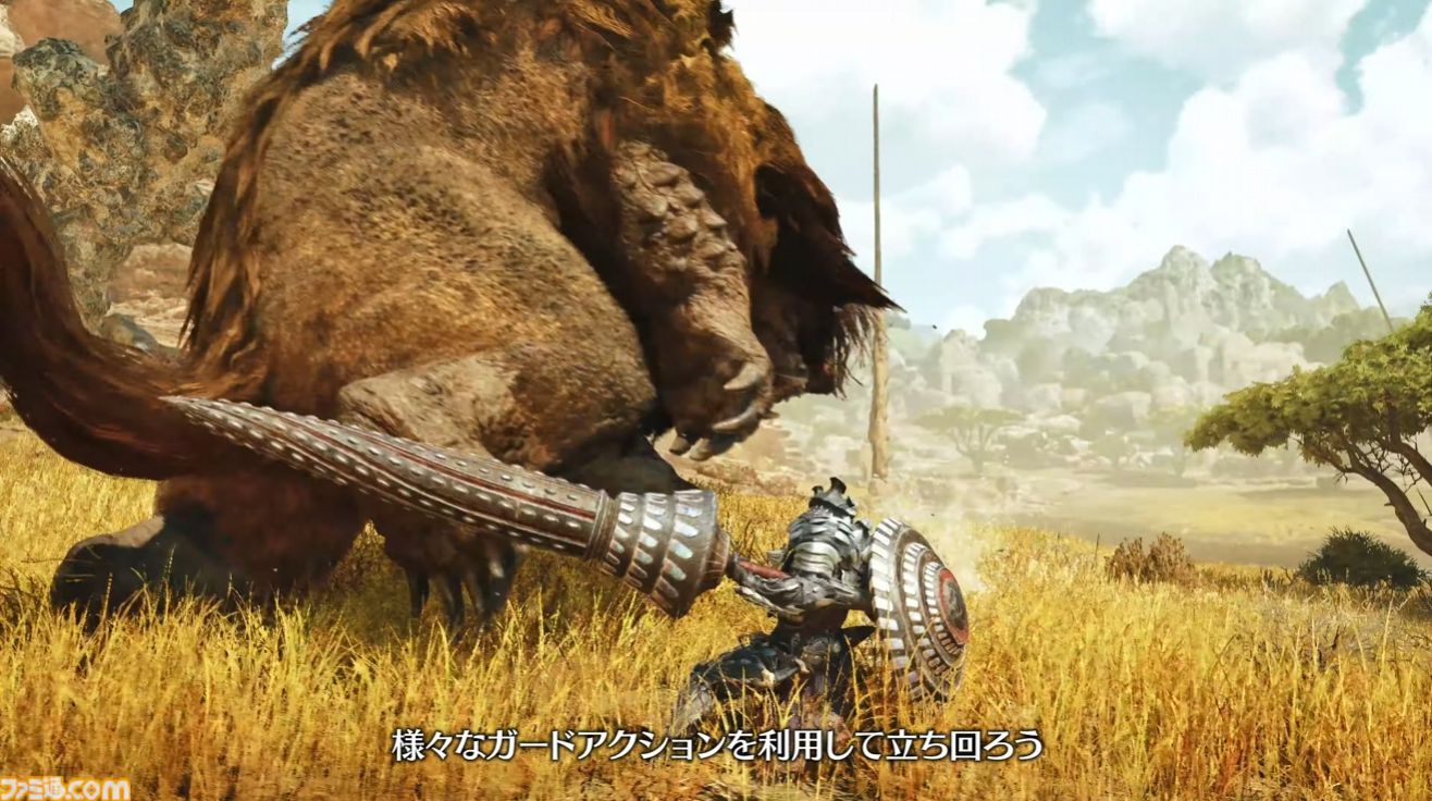 『モンハンワイルズ』ランスの武器紹介動画が公開。トップクラスのガード性能を持つ武器。突進攻撃から反転しての薙ぎ払い、大きくジャンプして突き攻撃をくり出すシーンも