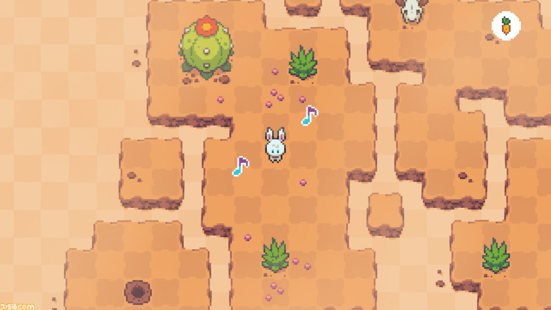 かわいいウサギを導くリズムアクション『リズムラビット』体験版が配信開始。リズムに合わせて動き続けるウサギの方向を素早く判断