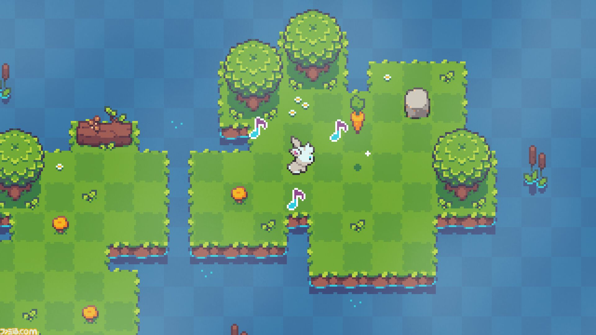 かわいいウサギを導くリズムアクション『リズムラビット』体験版が配信開始。リズムに合わせて動き続けるウサギの方向を素早く判断