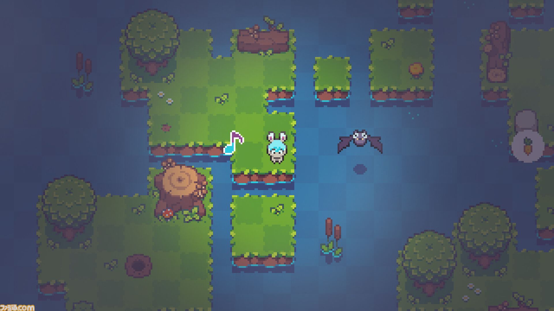 かわいいウサギを導くリズムアクション『リズムラビット』体験版が配信開始。リズムに合わせて動き続けるウサギの方向を素早く判断