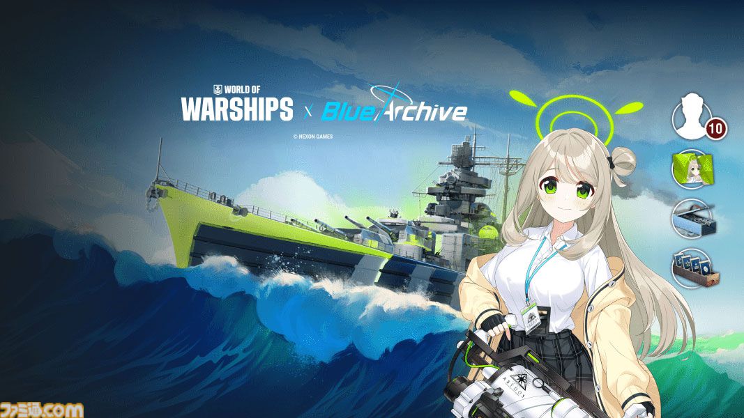 『World of Warships』ブルアカコラボが開催。ホシノ、ノノミ、アヤネをイメージした戦艦、巡洋艦が登場