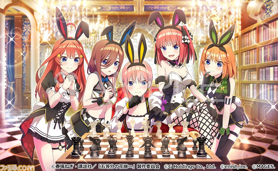 『五等分の花嫁 ごとぱずストーリー 2nd』 10月31日に発売延期。延期理由は品質向上を図るため。アニメ2期と、アプリ『ごとぱず』2年目のイベントストーリーを収録したアドベンチャーゲーム