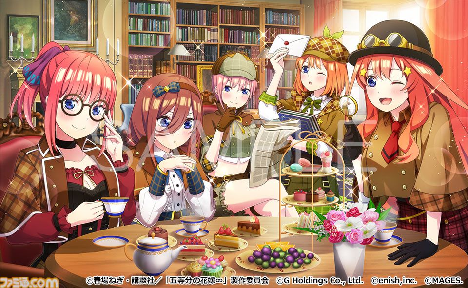『五等分の花嫁 ごとぱずストーリー 2nd』 10月31日に発売延期。延期理由は品質向上を図るため。アニメ2期と、アプリ『ごとぱず』2年目のイベントストーリーを収録したアドベンチャーゲーム
