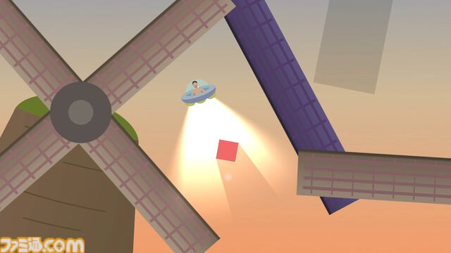 壺おじライクのイライラ棒的鬼畜ゲーム『UFO-Man』体験版がSteamにて配信。UFOで四角い荷物をアブダクションしながら頂上へ。接触しただけで簡単に落とす