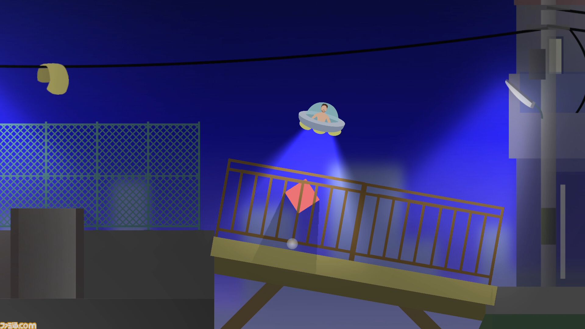 壺おじライクのイライラ棒的鬼畜ゲーム『UFO-Man』体験版がSteamにて配信。UFOで四角い荷物をアブダクションしながら頂上へ。接触しただけで簡単に落とす