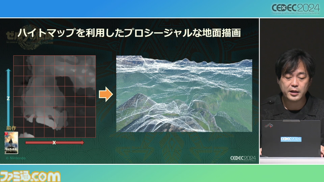 『ゼルダの伝説 ティアキン』の空島は“積極的に放置”されていた。空、地上、地底の3つの世界と制作環境のすべてをシームレスにつないだ技術【CEDEC2024】
