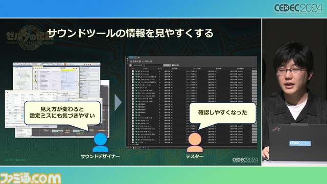 『ゼルダの伝説 ティアキン』サウンドチームに起きた革新。開発データが資料になる“動く仕様書”で実現したフラットな物づくり【CEDEC2024】